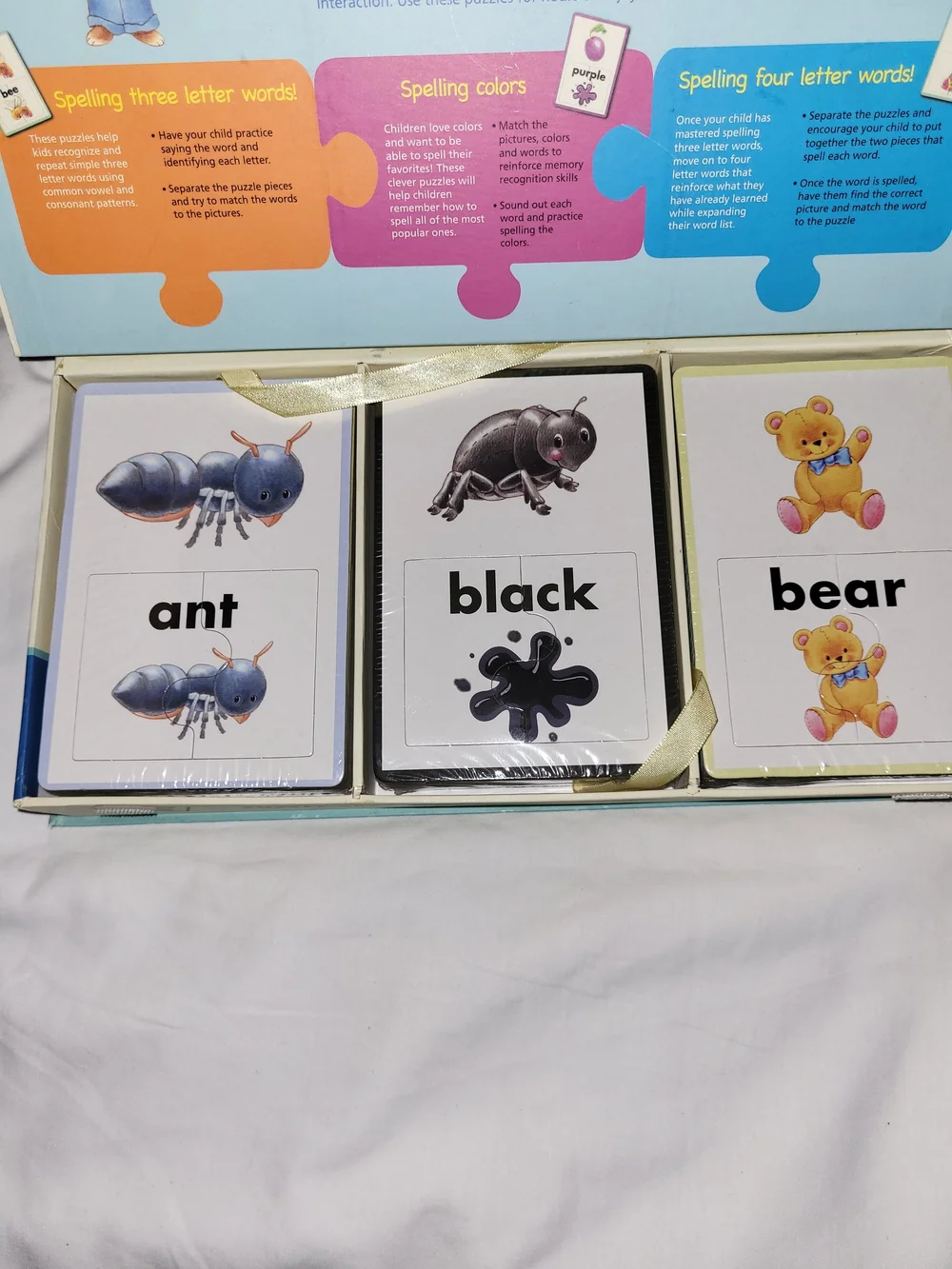 Puzzle Set - Kids Spelling Game (Green, Blue, Purple)
